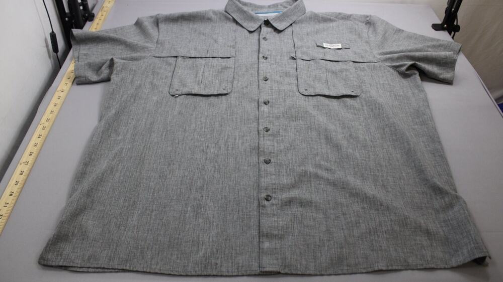 Magellan Outdoors Fish Gear Men's Fishing Shirt 3XL Gray Moisture Wicking Vented